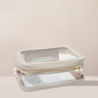 Cream Clear Cosmetic Case